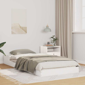 vidaXL Bedframe Wit 90 x 200 cm Massief grenenhout