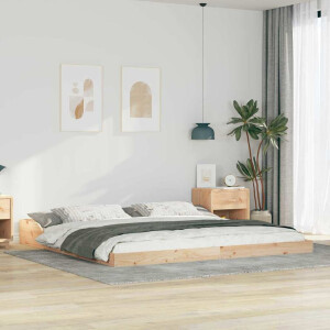 vidaXL Bedframe Bruin 180 x 220 cm Massief grenenhout