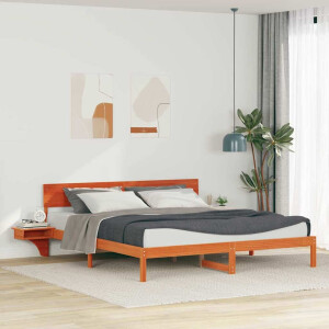 vidaXL Bedframe Wasbruin 180 x 200 cm Massief grenenhout