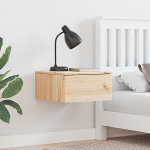 vidaXL Nachtkastje met lade Bruin 37 x 35 x 18,5 cm Massief grenenhout