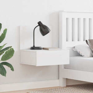 vidaXL Nachtkastje 2 pcs Wit 42 x 32,5 x 40 cm Massief grenenhout