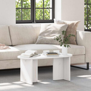 vidaXL Salontafel Wit 80 x 39,5 x 35 cm Massief grenenhout
