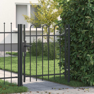 vidaXL Hekpoort met slot Boxtel Grijs 103 x 150 cm Gepoedercoat staal