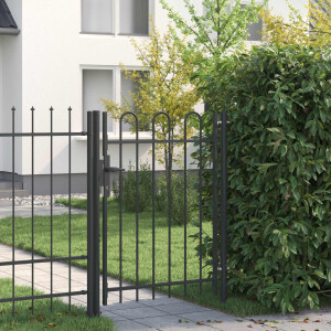 vidaXL Hekpoort met slot Boxtel Grijs 103 x 175 cm Gepoedercoat staal