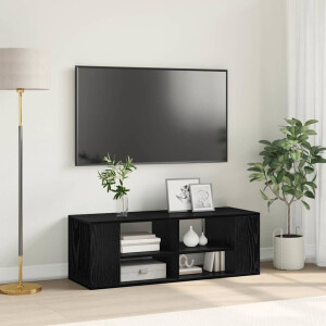 vidaXL Tv-meubelset Zwart Eiken 102 x 35 x 35 cm Bewerkt hout