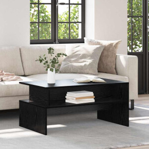 vidaXL Salontafel Zwart Eiken 90 x 55 x 42,5 cm Bewerkt hout