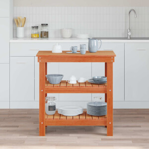 vidaXL Werkbank Wasbruin 78,5 x 50 x 80 cm Massief grenenhout