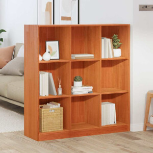 vidaXL Boekenkast Wasbruin 104 x 33 x 110 cm Massief grenenhout