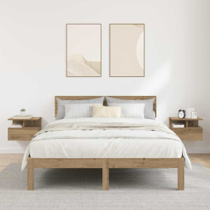 vidaXL Vliegend Nachtkastje 2 pcs Artisan Eiken 40 x 31 x 28 cm
