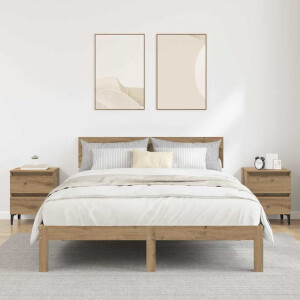 vidaXL Nachtkastje 2 pcs artisanaal eikenkleurig 40 x 35 x 50 cm
