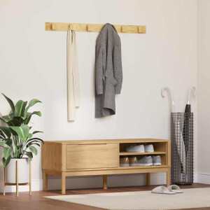 vidaXL Hal bank FLORO Wasbruin 115 x 40 x 45 cm Massief Vurenhout