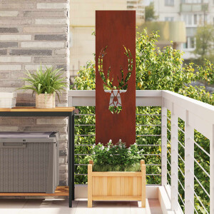 vidaXL Tuin Privacy Screen Dierenprint Roestig 32 x 140 cm Cortenstaal