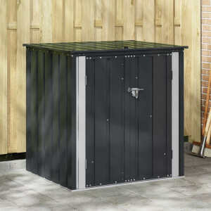vidaXL Tuinopslagdoos Zwart 101,5 x 82 x 100 cm Staal