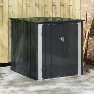 vidaXL Tuinopslagdoos Zwart 101,5 x 107 x 100 cm Staal