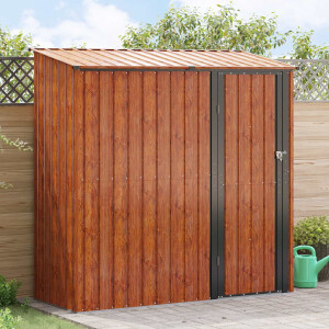 vidaXL Tuinhuisjes Bruin 203 x 85,5 x 200 cm Metaal