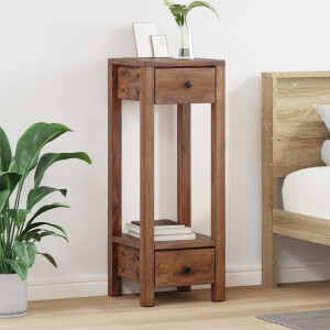 vidaXL Plantenstandaard met lade Bruin 30 x 30 x 80 cm Mahoniehout
