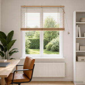 vidaXL Venetiaanse jaloezie Eiken Look 110 x 130 cm 35 mm