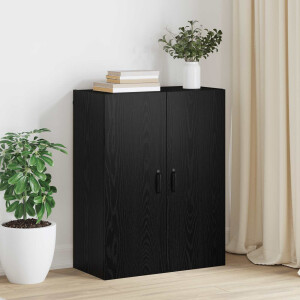 vidaXL Wandkast Zwart Eiken 69,5 x 34 x 90 cm Bewerkt hout