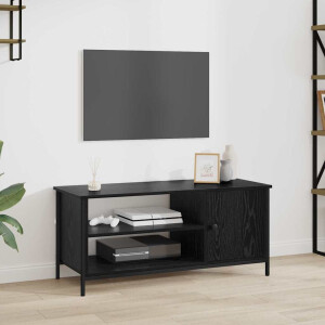 vidaXL TV-kast Zwart Eiken 100 x 40 x 45 cm Bewerkt hout