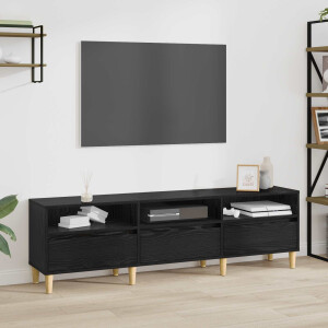 vidaXL TV-kast met lade Zwart Eiken 150 x 30 x 45 cm Bewerkt hout