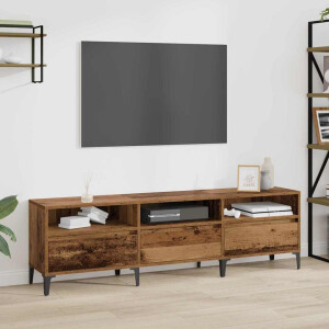vidaXL TV-kast Oud Hout 150 x 30 x 45 cm Gemonteerd hout en ijzer
