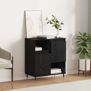 vidaXL Dressoir Zwart Eiken 60 x 35 x 70 cm