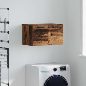 vidaXL Wandkast Wandgemonteerd Oudhout 60 x 36,5 x 35 cm Bewerkt hout