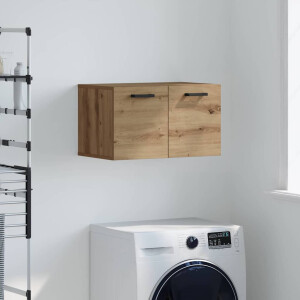 vidaXL Wandkast Artisan Eiken 60 x 36,5 x 35 cm Bewerkt hout