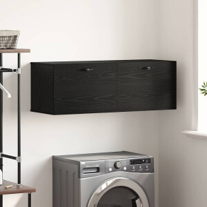 vidaXL Wandkast Zwart Eiken 100 x 36,5 x 35 cm Bewerkt hout