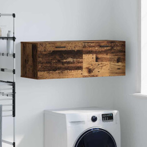 vidaXL Wandkast Oud hout 100 x 36.5 x 35 cm Bewerkt hout