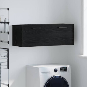 vidaXL Wandkast Zwart eiken 100 x 36.5 x 35 cm Bewerkt hout