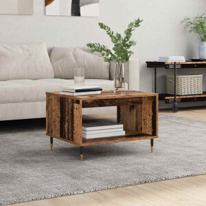 vidaXL Salontafel Oud hout 60 x 50 x 40 cm Bewerkt hout