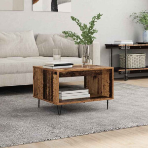 vidaXL Salontafel Oud hout 60 x 50 x 40 cm Bewerkt hout