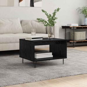vidaXL Salontafel Zwart eiken 60 x 50 x 40 cm Bewerkt hout