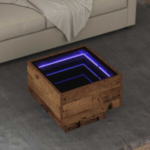 vidaXL Salontafel Oud hout 40 x 40 x 30 cm Bewerkt hout