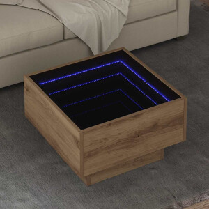 vidaXL Salontafel artisanaal eikenkleurig 50 x 50 x 30 cm Bewerkt hout
