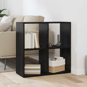 vidaXL Boekenkast Zwart eiken 69.5 x 29 x 69.5 cm Bewerkt hout