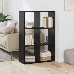 vidaXL Boekenkast Zwart eiken 69.5 x 29 x 103.5 cm Bewerkt hout