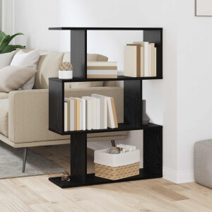 vidaXL Boekenkast Zwart Eiken 70 x 24 x 97 cm Bewerkt hout