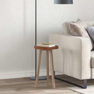 vidaXL Tafelblad Donkerbruin Ø 30 x 2,5 cm Massief Eikenhout