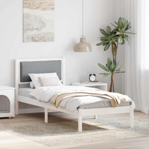 vidaXL Bedframe Lichtgrijs 80 x 200 cm Massief grenenhout