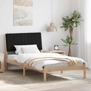vidaXL Bedframe met hoofdeinde Bruin 100 x 200 cm Massief grenenhout