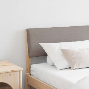 vidaXL Gestoffeerd hoofdbord Taupe 180 cm Massief grenenhout