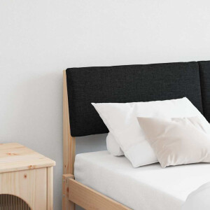 vidaXL Gestoffeerd hoofdbord Zwart 135 cm Massief grenenhout