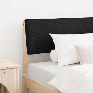 vidaXL Gestoffeerd hoofdbord Zwart 90 cm Massief grenenhout