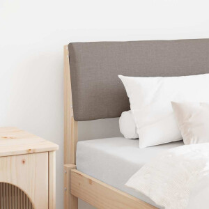 vidaXL Gestoffeerd hoofdbord Taupe 80 cm Massief grenenhout