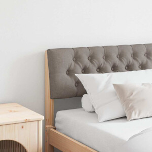 vidaXL Gestoffeerd hoofdbord Taupe 200 cm Massief grenenhout