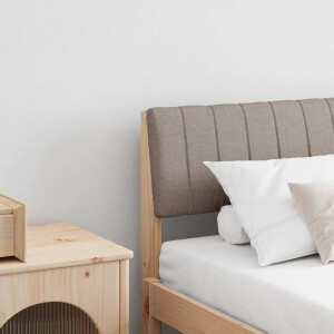 vidaXL Gestoffeerd hoofdbord Taupe 180 cm Massief grenenhout