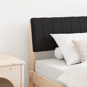 vidaXL Gestoffeerd hoofdbord Zwart 80 cm Massief grenenhout