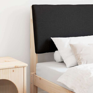 vidaXL Gestoffeerd hoofdbord Zwart 75 cm Massief grenenhout